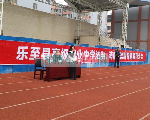四川省乐至县高级职业中学增强学生法治安全意识，促进学校安全和谐发展