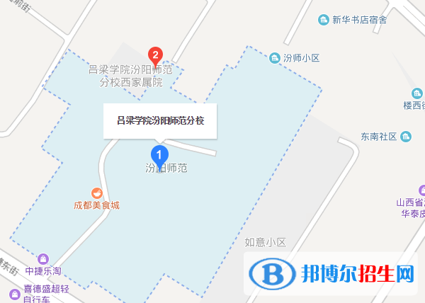 吕梁学院地图图片