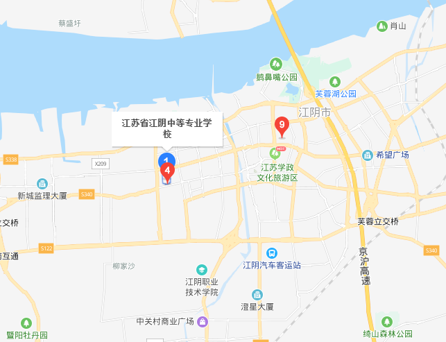 江阴职业技术学院地图图片