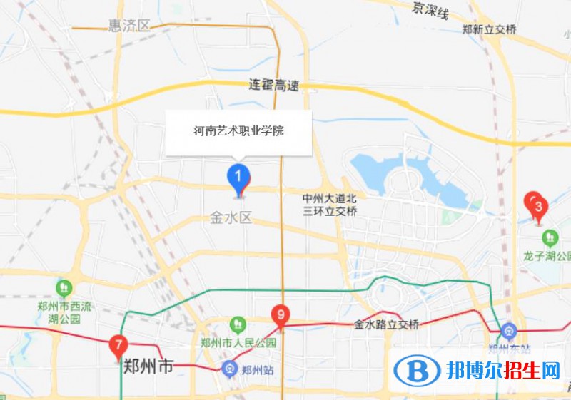 中原文化艺术学院地图图片