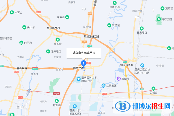 重庆财经职业学院地图图片