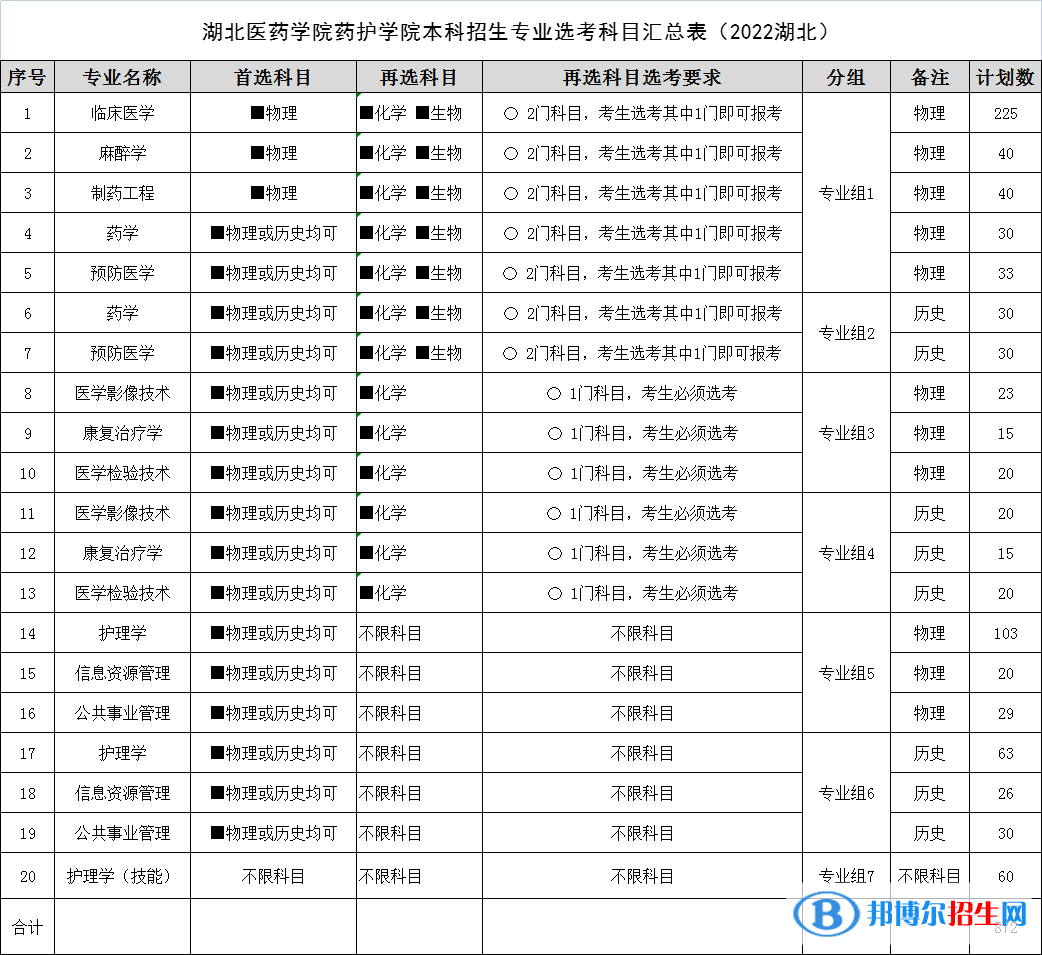 湖北医药学院药护学院有哪些专业？