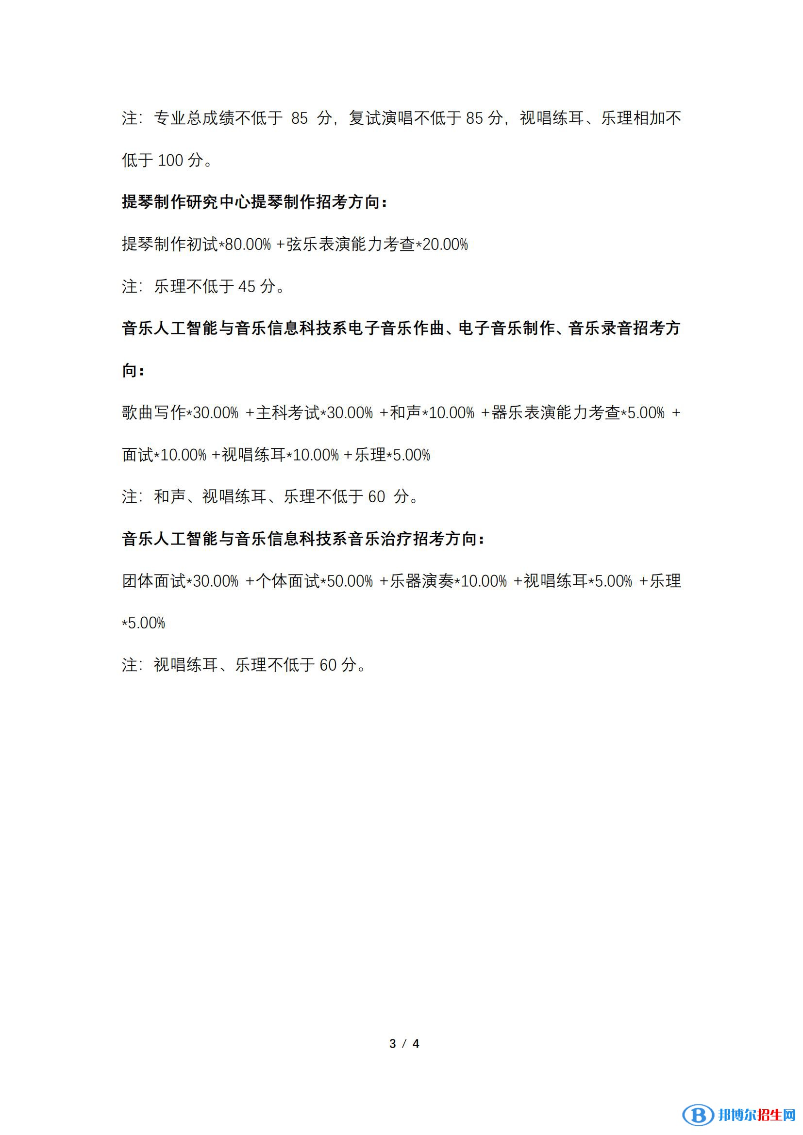 2022中央音乐学院艺术类录取分数线（含2020-2021历年）