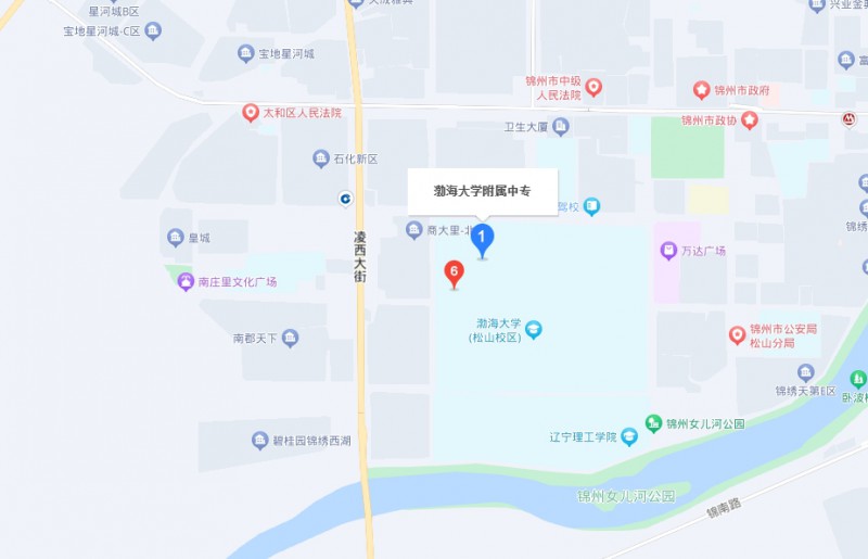 渤海大学附属中等职业技术专业学校地址，乘车路线