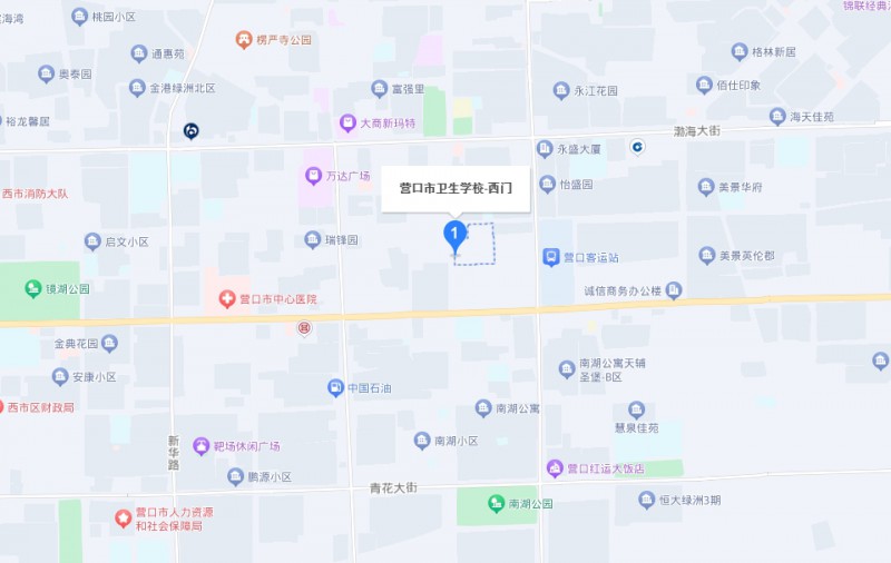 营口市卫生学校地址，乘车路线