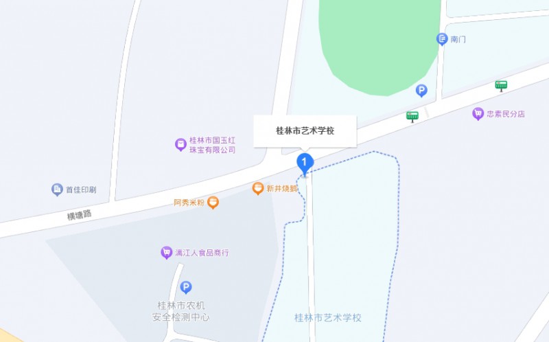 桂林市艺术学校地址，乘车路线