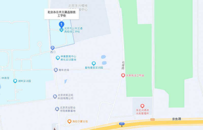 北京市公共交通高级技工学校地址，乘车路线