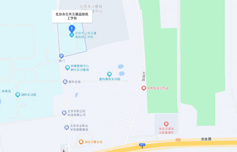 北京市公共交通高级技工学校地址，乘车路线