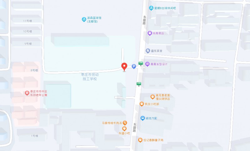枣庄市龙都中等职业学校地址，乘车路线