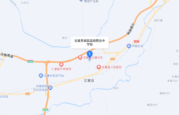 定襄县诚信高级中学(职教班)地址，乘车路线