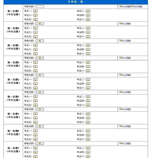 四川高考几个志愿 附填报志愿的样本