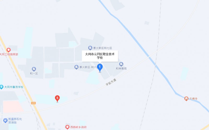 大同市云冈区锦程职业技术学校地址，乘车路线