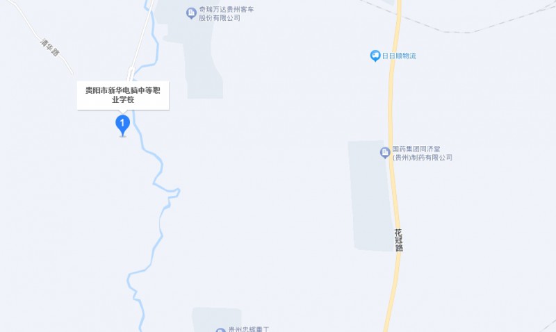 贵阳市新华电脑中等职业学校地址，乘车路线