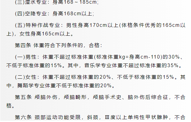 军校体检项目一览表最新,2024年军校体检要求