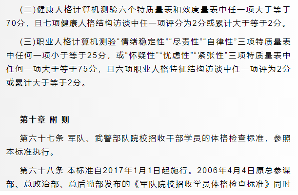 军校体检项目一览表最新,2024年军校体检要求