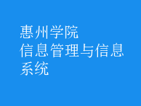 信息管理与信息系统
