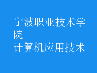 计算机应用技术