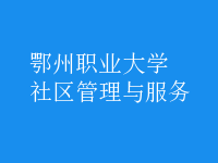 社区管理与服务