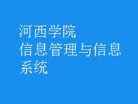 信息管理与信息系统