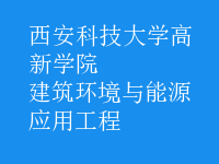 建筑环境与能源应用工程