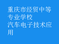 汽车电子技术应用