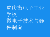微电子技术与器件制造
