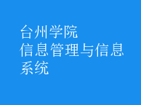 信息管理与信息系统